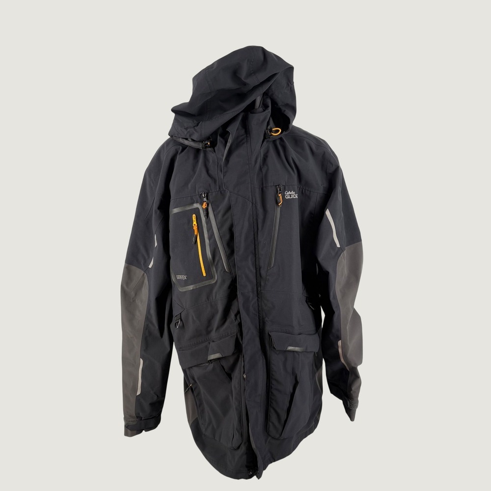 Cabela's Guidewear Jacket Mens 2XLT Black Gore-Tex Waterproof Hooded Parka